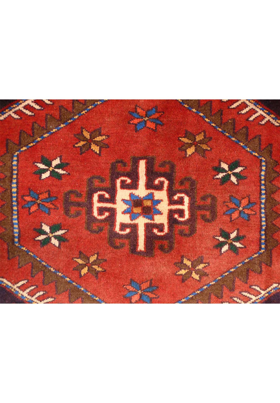 3'5 x 5 Rare Persian Hamedan Rug