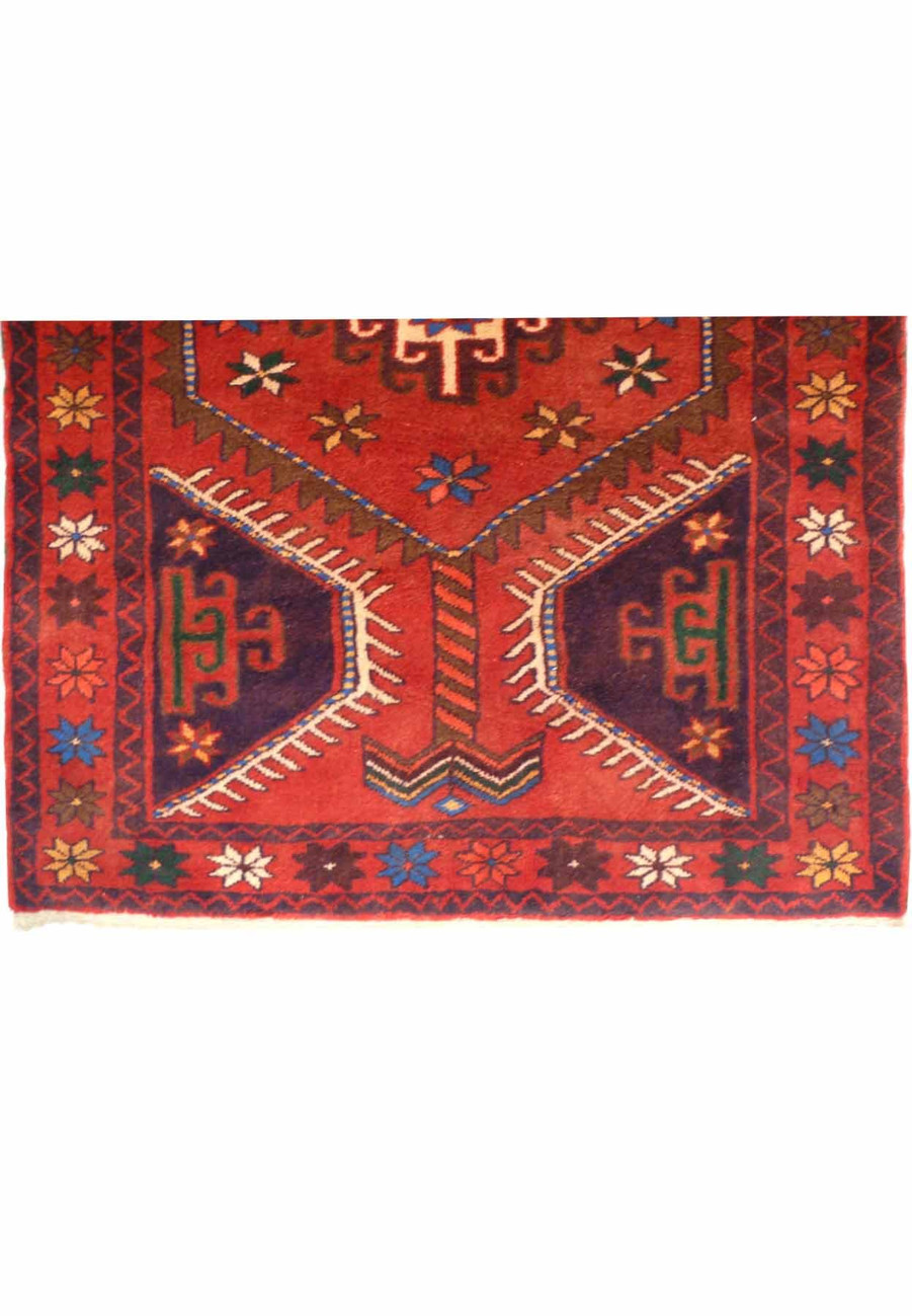 3'5 x 5 Rare Persian Hamedan Rug