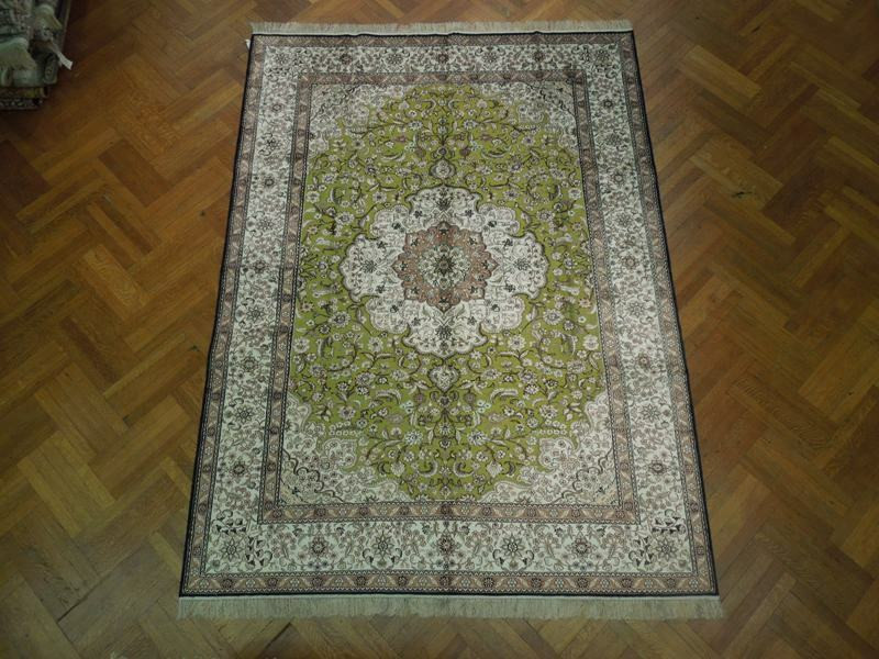 7'5 x 10 Oriental Tabriz All Silk Rug