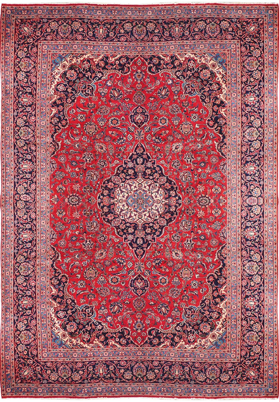 10 x 14 Classic Persian Kashan Rug | Known from TV Show Shark Tank