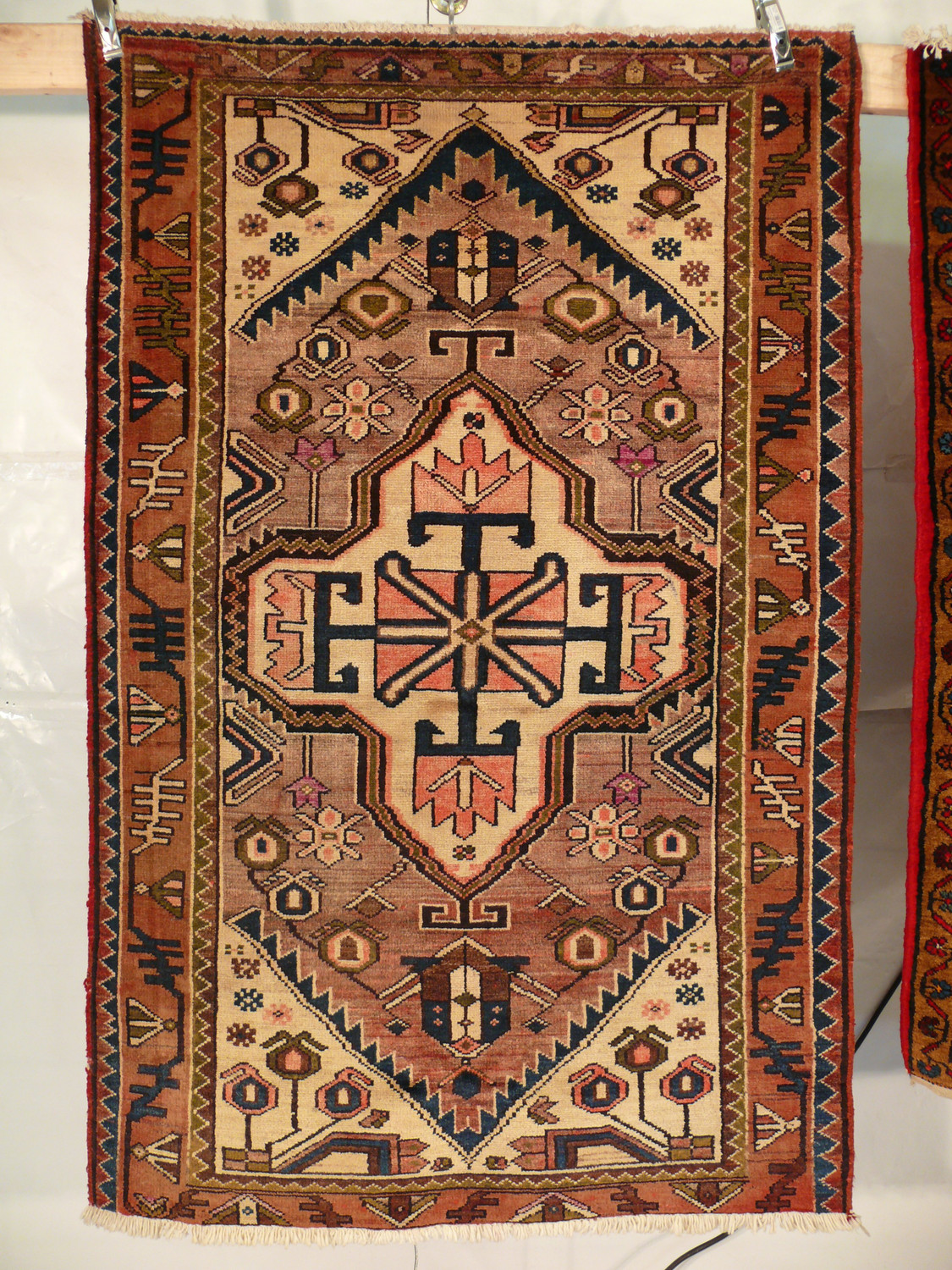 3'4 x 5'2 Antique Persian Khamseh Tribal Rug