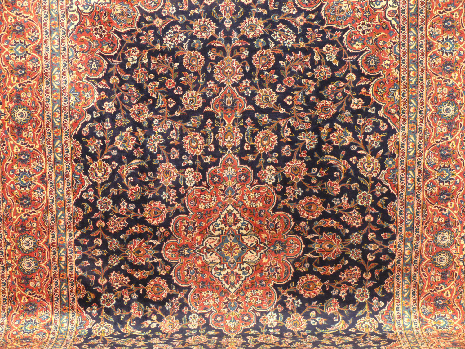 9'8" x 14'8" Persian Kashan Rug