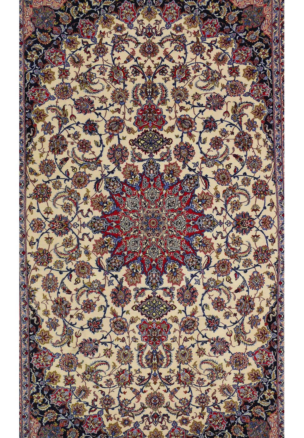 7 x 10 Persian Isfahan Wool & Silk Rug