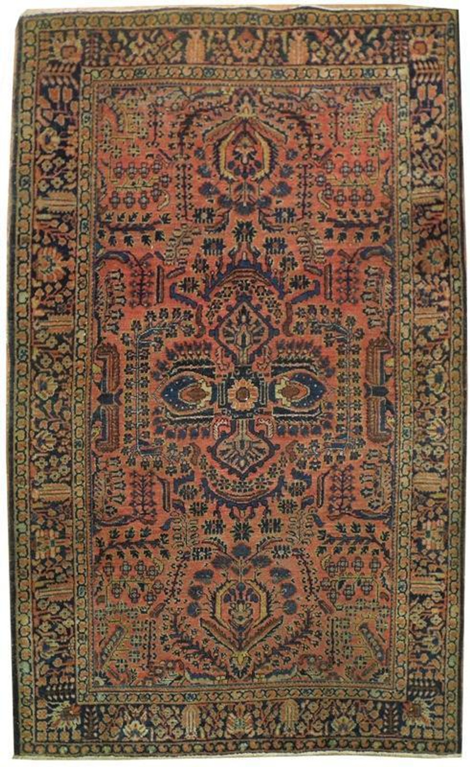 Antique Persian Sarough Rug 4x7