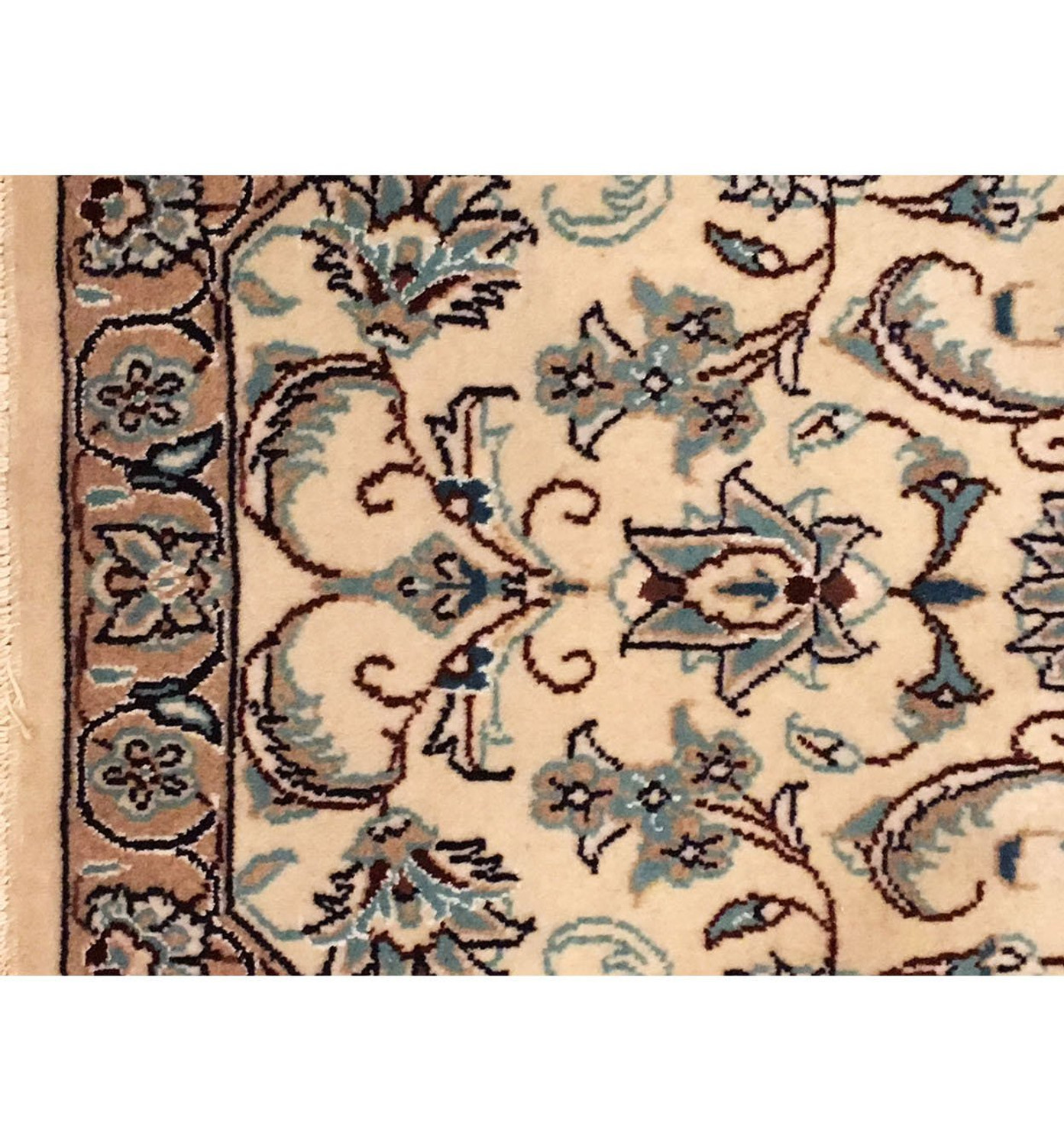 3'4 x 3'4 Persian Nain Octagon Rug