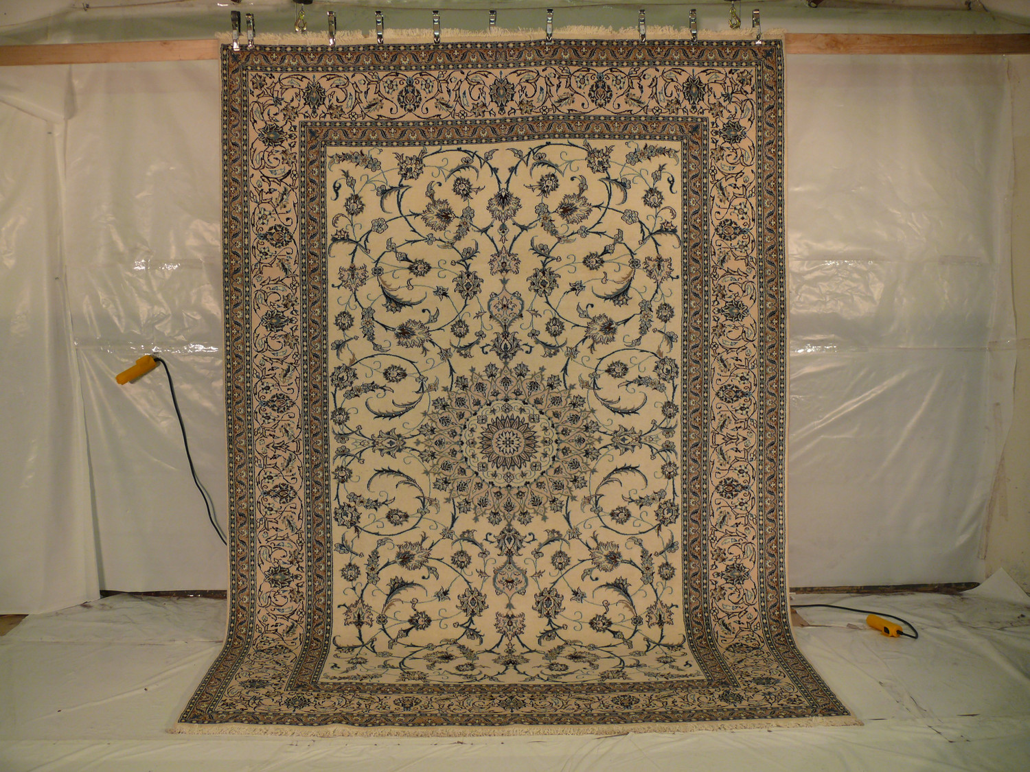 8'2" x 11'3" Persian Nain Dragon Medallion Design Rug