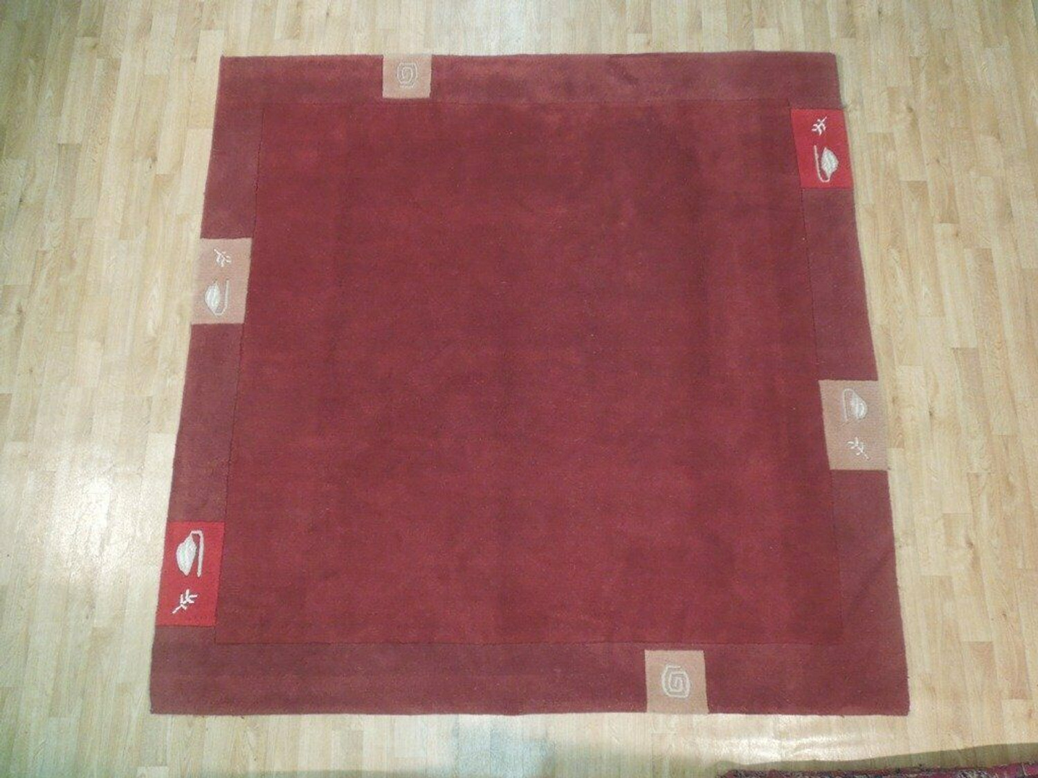 7 x 7 Modern Nepali Design Square Rug