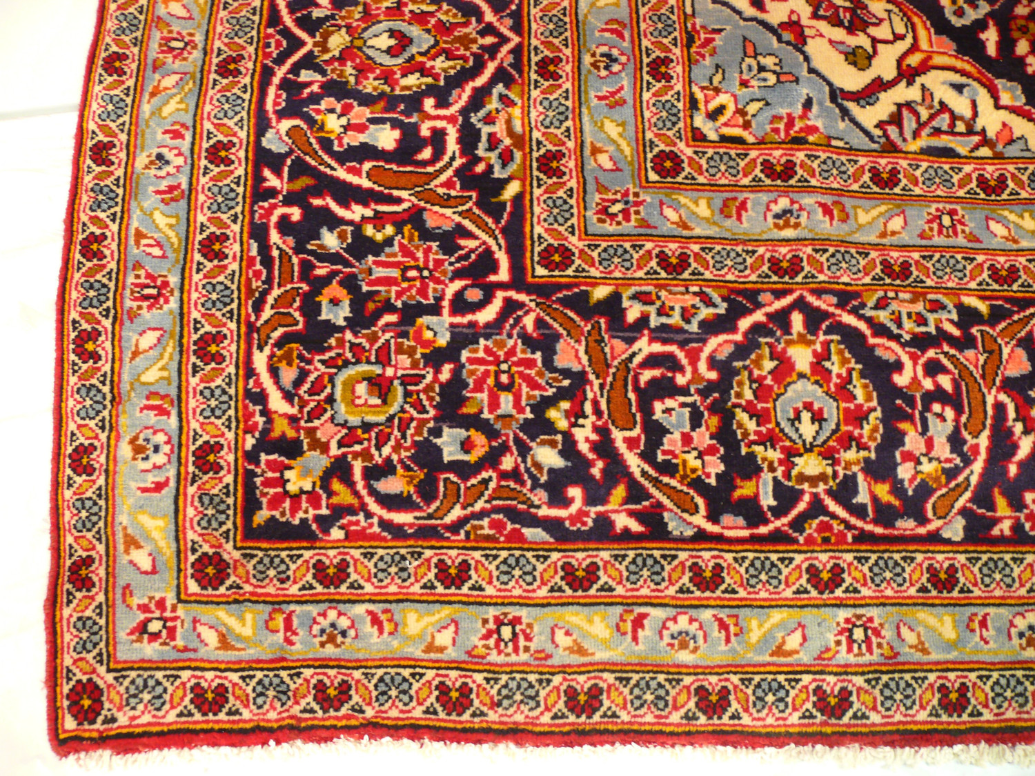 9'8 x 13'3 Persian Kashan Rug 1