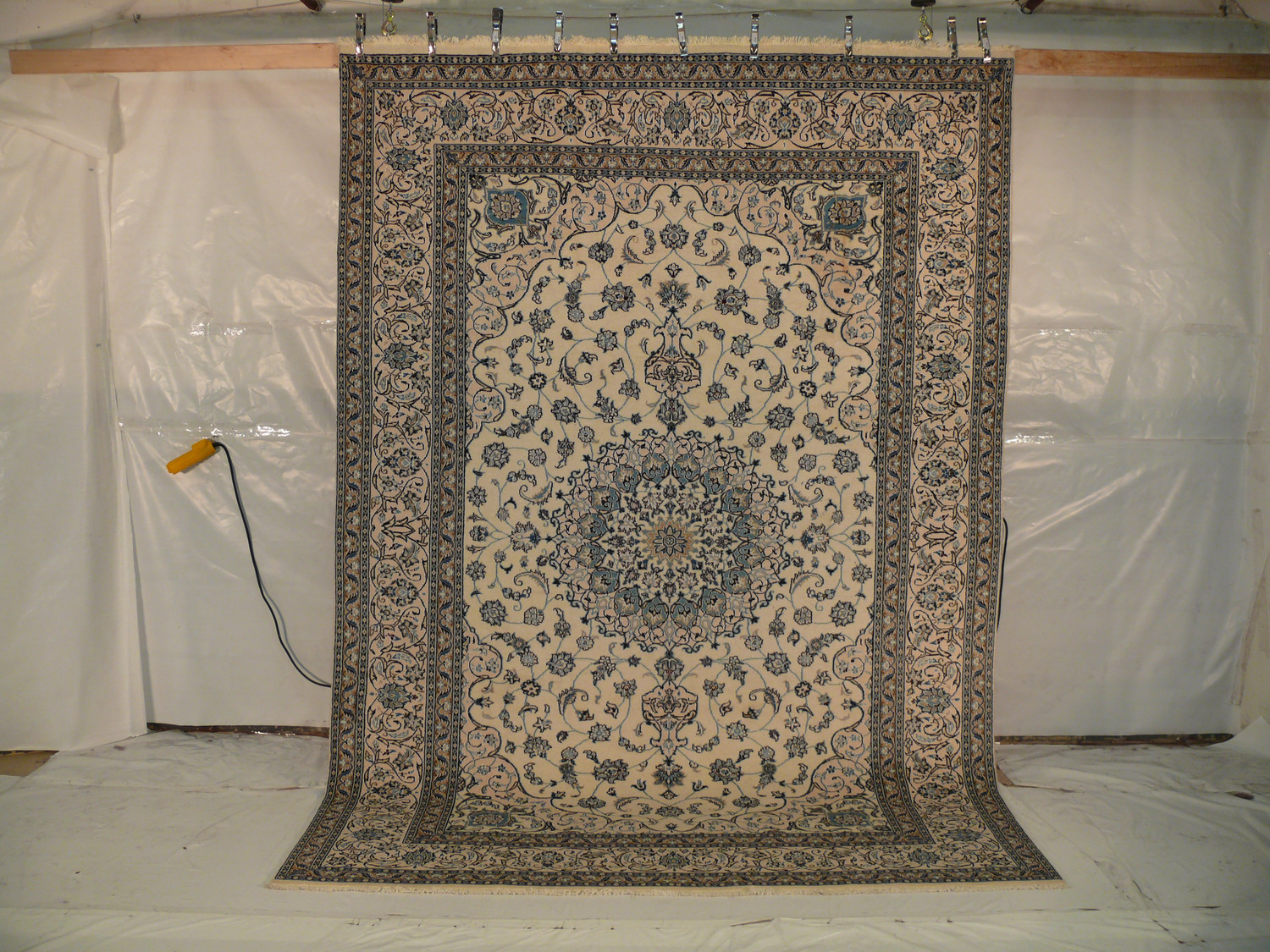 8 x 11'3 Persian Nain Rug Wool & Silk