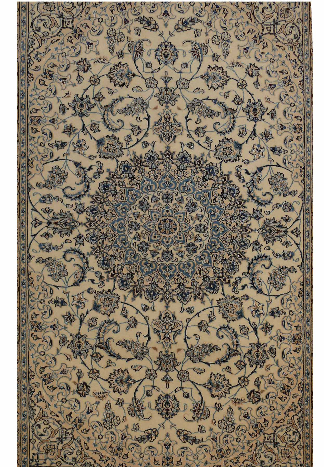 7 x 10 Persian Nain Rug 9 LAA Wool with Silk