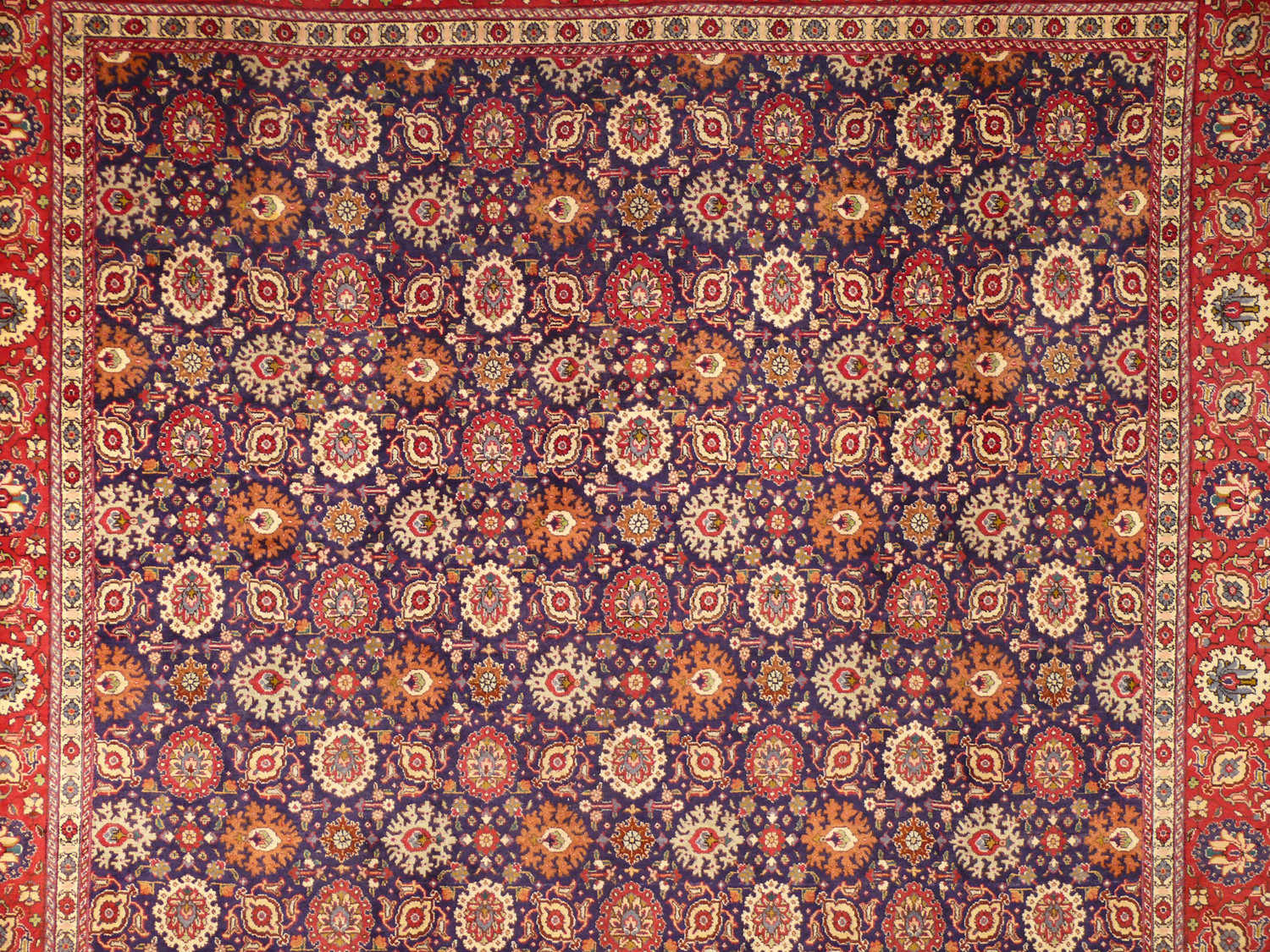 9'9 x 12'8 Persian Tabriz Rug All Over Design