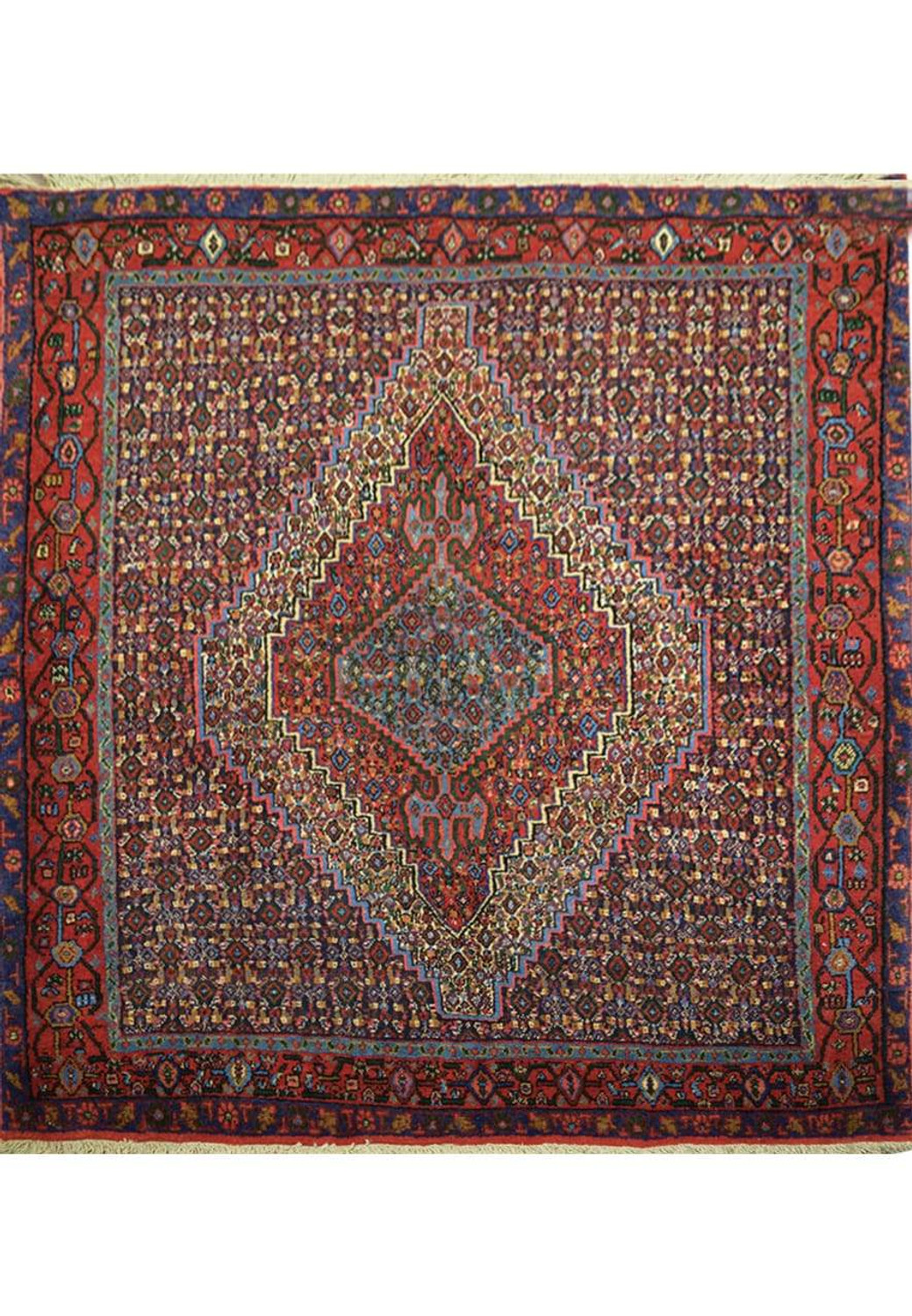 4'3" x 4'6" Persian Senneh Square Rug