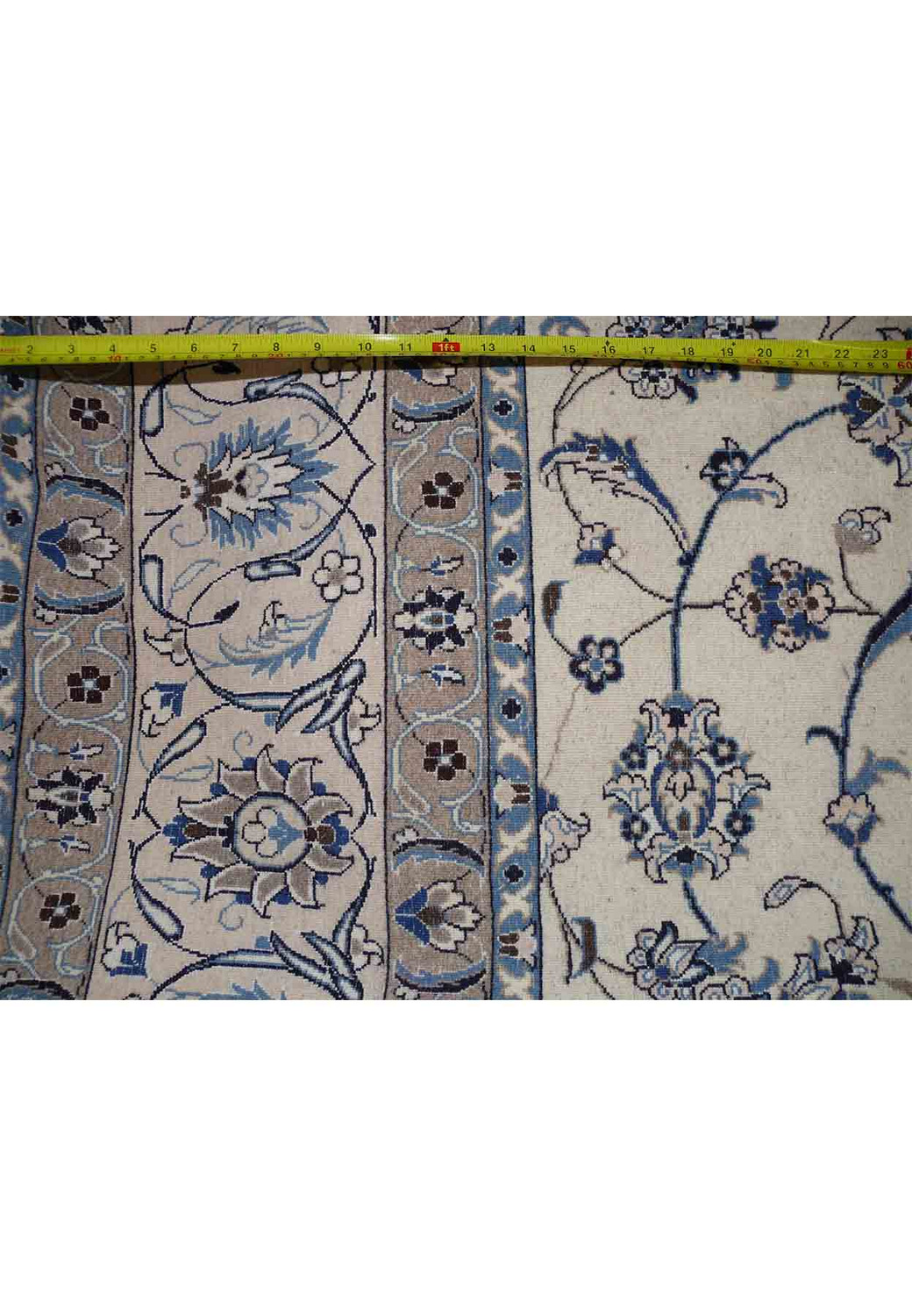 7 x 10 All-Over Design Persian Nain 9LAA Wool & Silk Rug