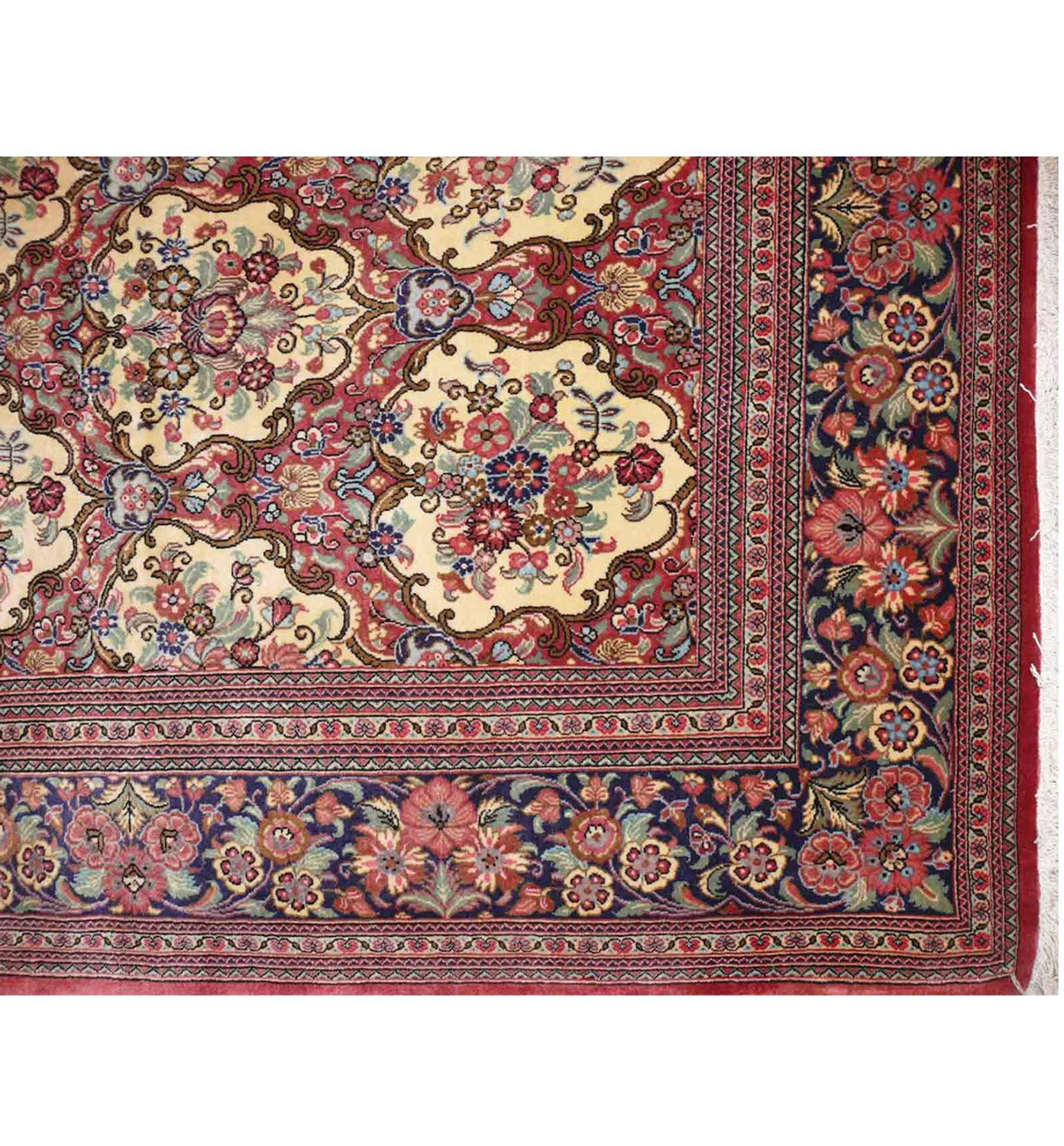 7 x 10 Persian Qum Kork Botanical Design Rug