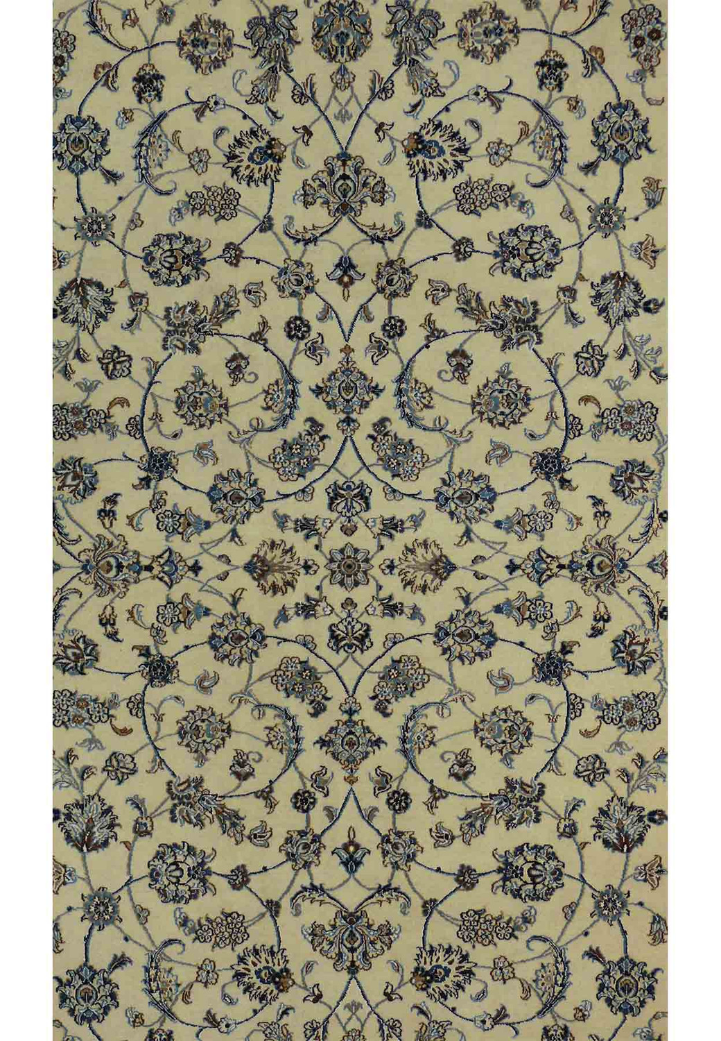 7 x 10 Persian Nain 9 LAA Wool & Silk All-Over Design