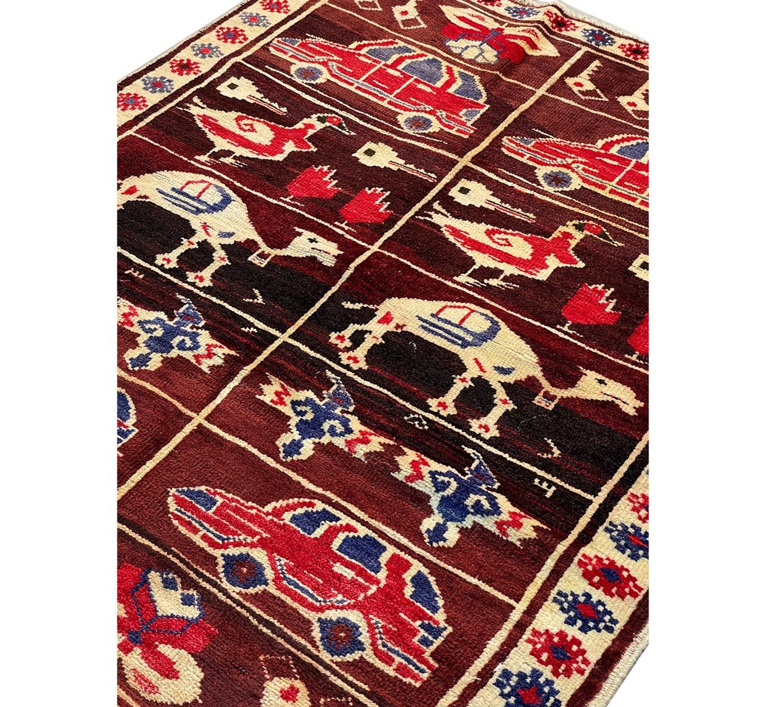 3'3" x 4' Oriental Baluch Tribal Rug