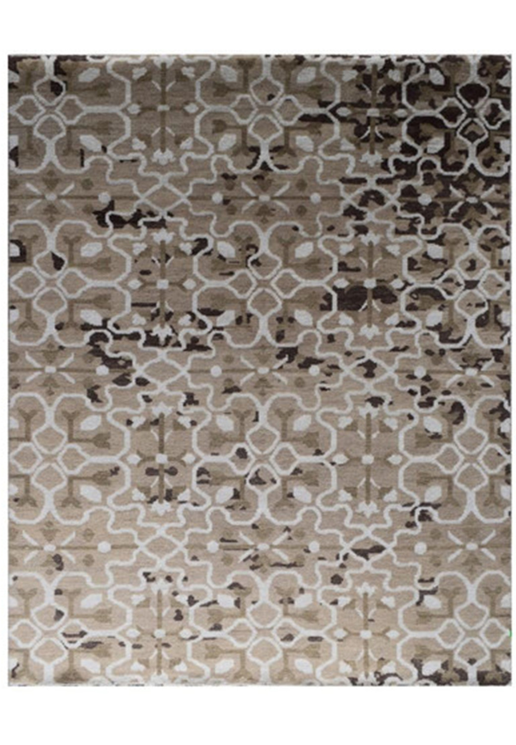 Abstract Coloring New Handmade 8' x 10' Brown Modern Kitchen Rug Rug