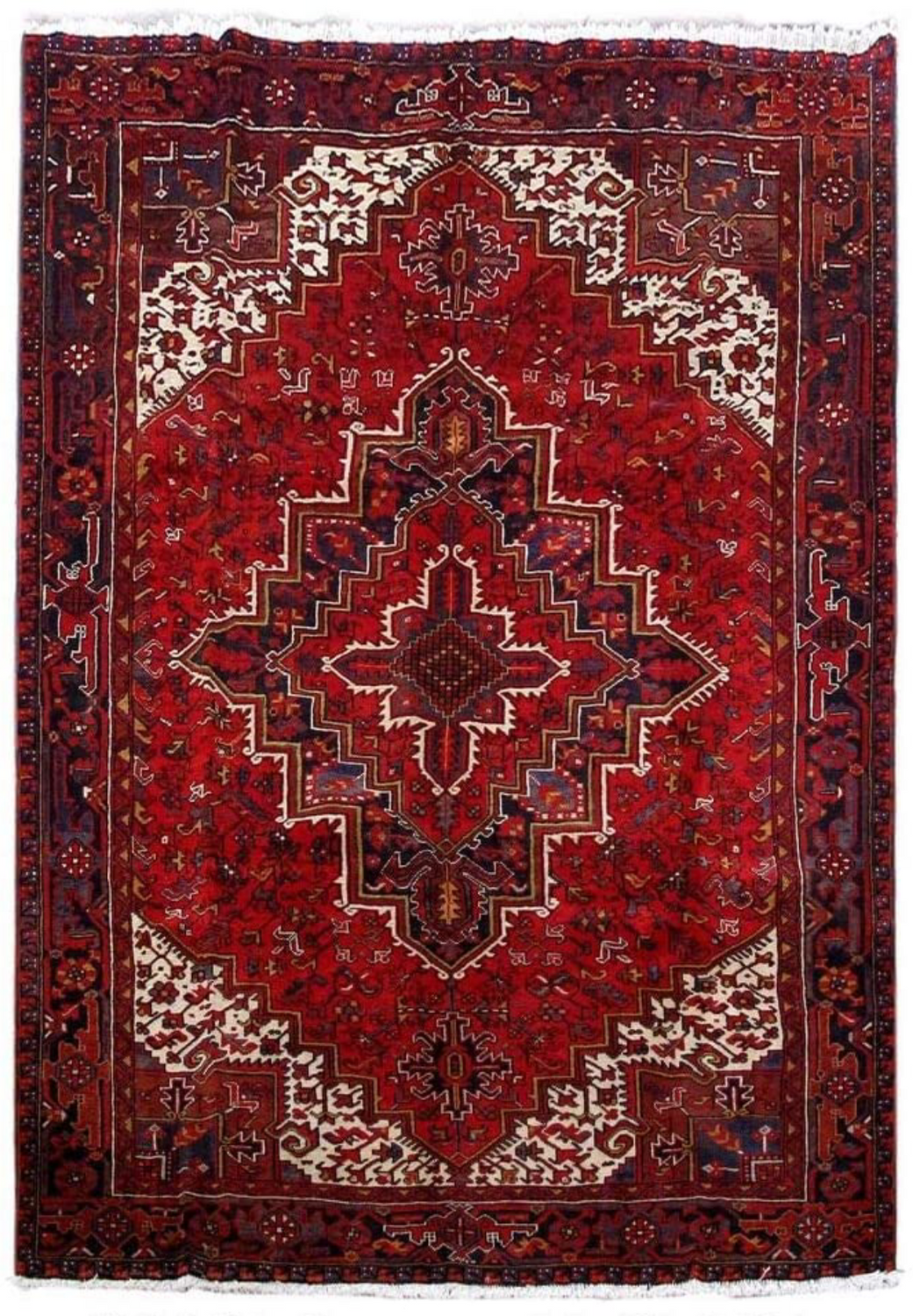 8'3 x 11'5 Geometric Persian Heris Rug