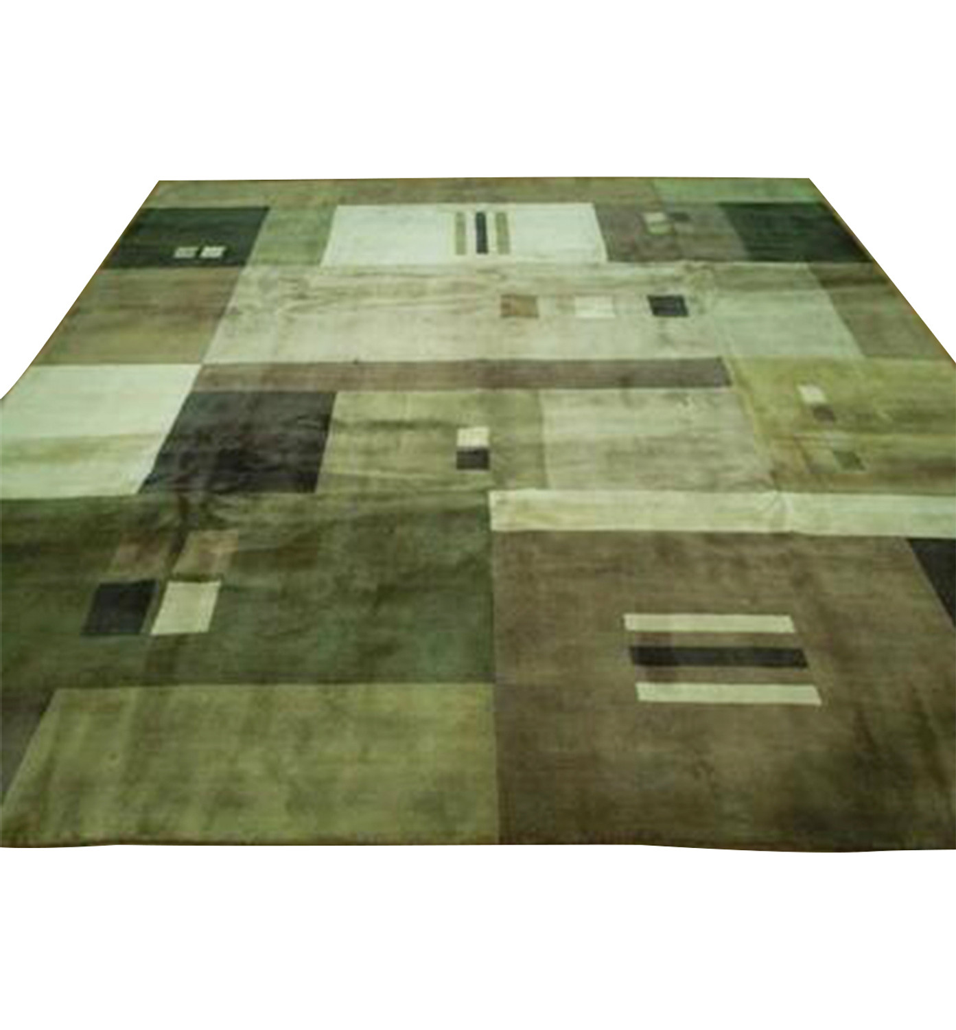 11 x 11 Modern Handmade Nepali Square Rug