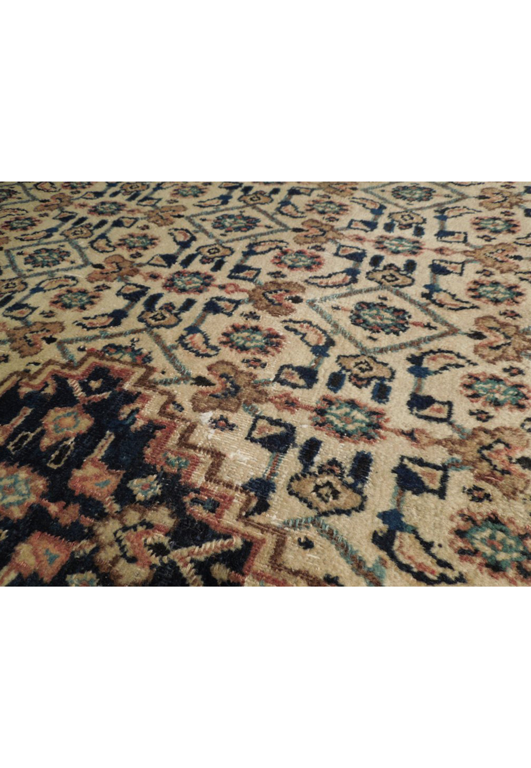 10x13 Persian Bijar Rug showcasing unique color variances and traditional patterns."
