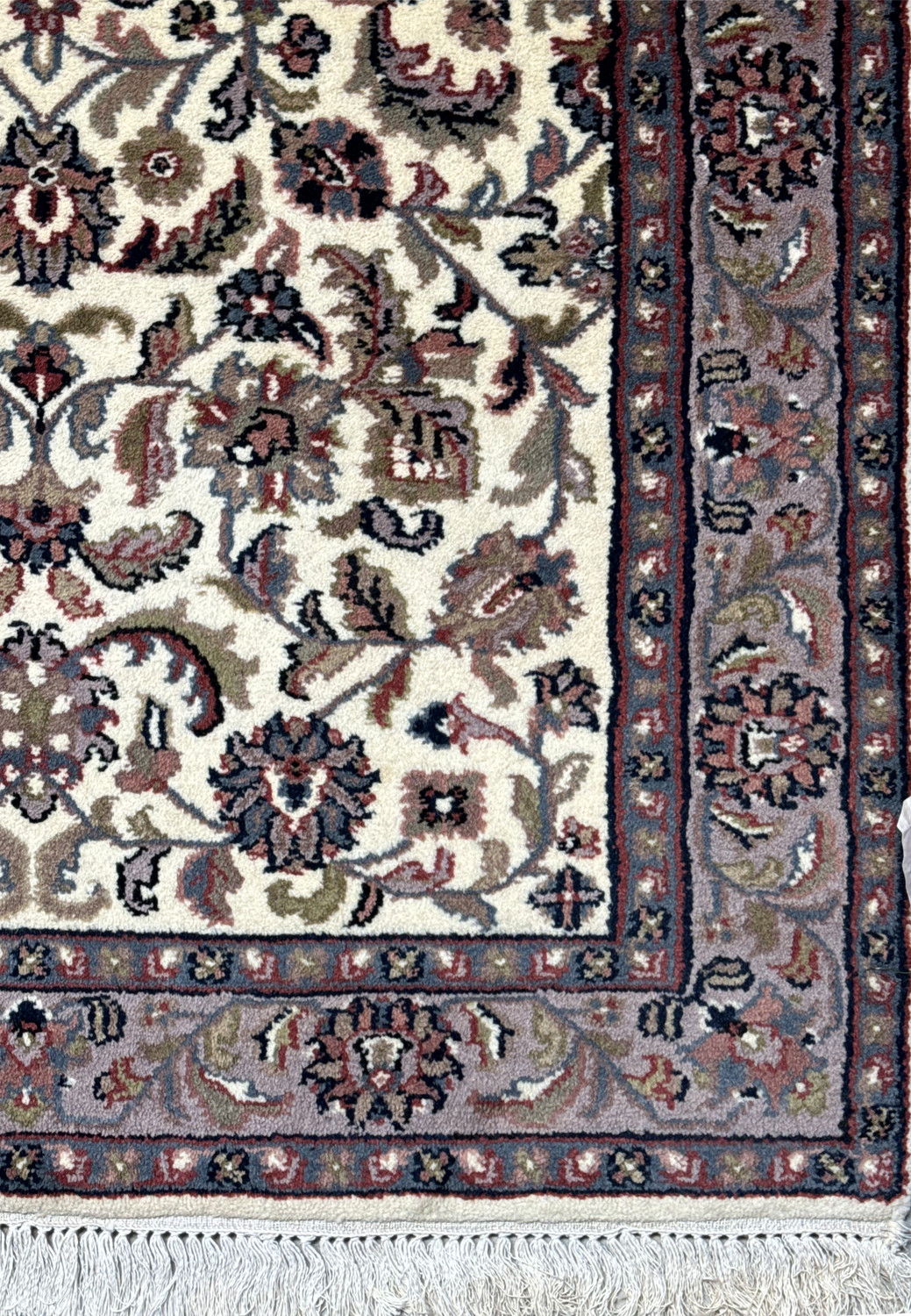 Zoomed-in view of a 3x5 Tabriz Oriental rug highlighting the dense weave and pattern consistency