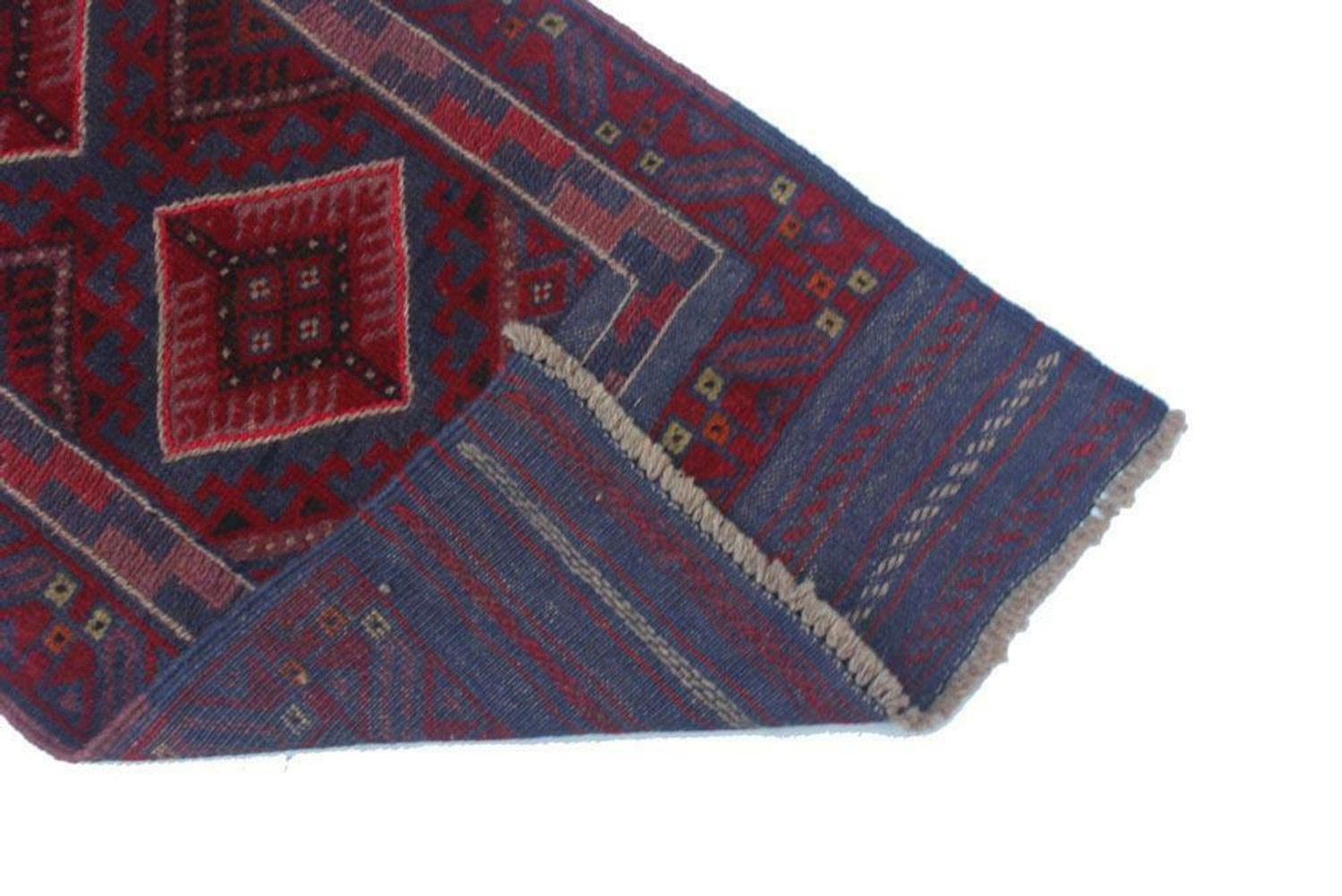 2 x 9 Oriental Mashwani Tribal Runner Rug