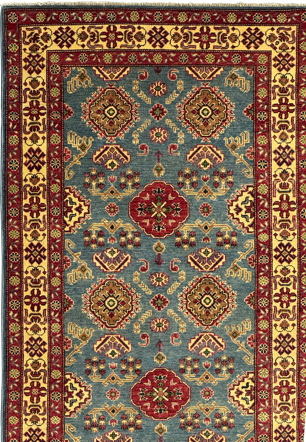 Detailed look at the upper section with crisp geometric elements and border framing.