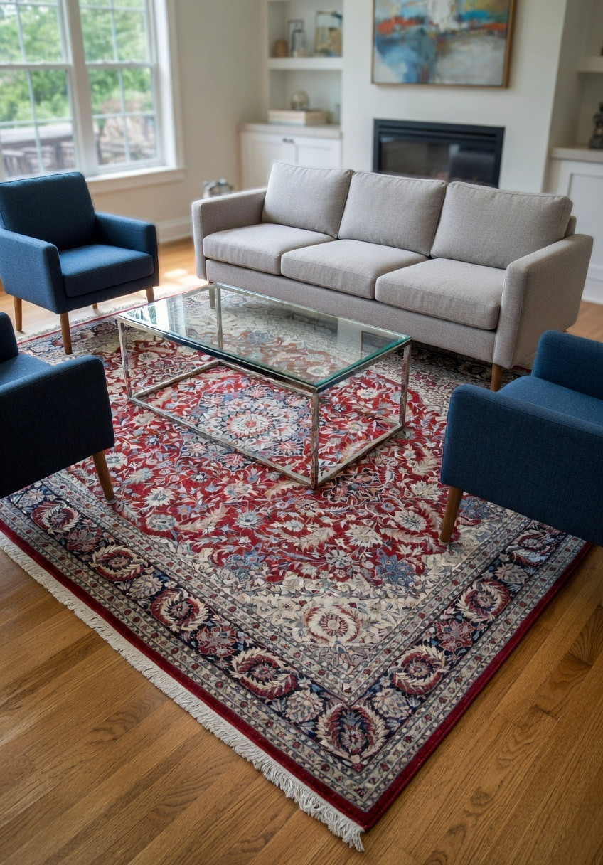 8'5 x 11'8 Persian Isfahan rug
