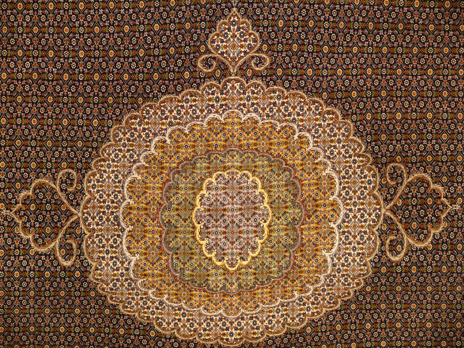 Handcrafted by skilled artisans in Tabriz, our 10x10 Persian Tabriz Rug is a true masterpiece of rug-making tradition