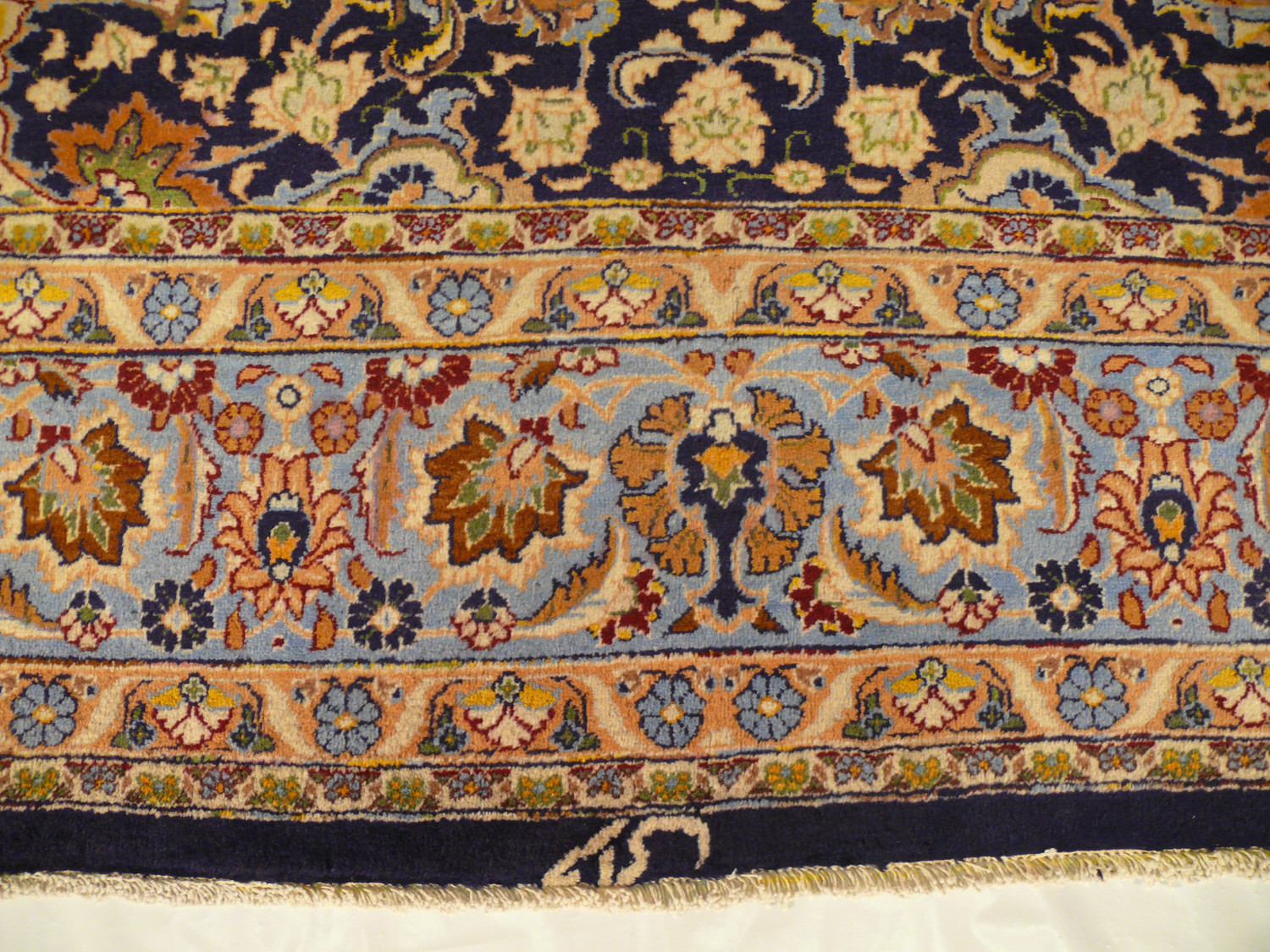 9'7" x 12'9" Persian Mashad Rug signed by master weaver