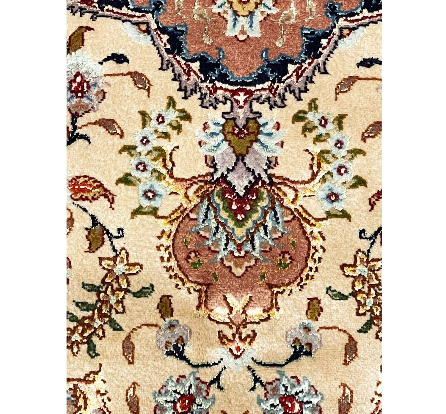 3'8 x 5'3 Persian Tabriz 50 Raj Wool & Silk Rug