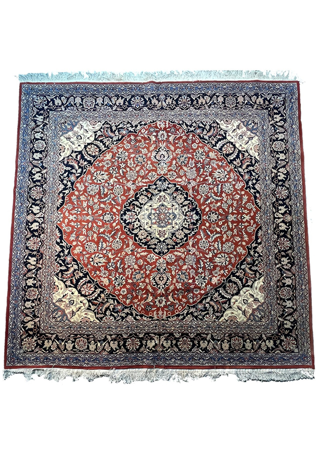 8'5 x 8'5 Persian Kashan Square Rug