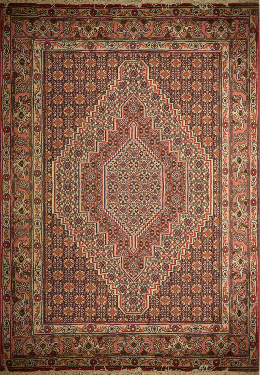 4 x 5'3 Persian Senneh Rug Kurdish Style