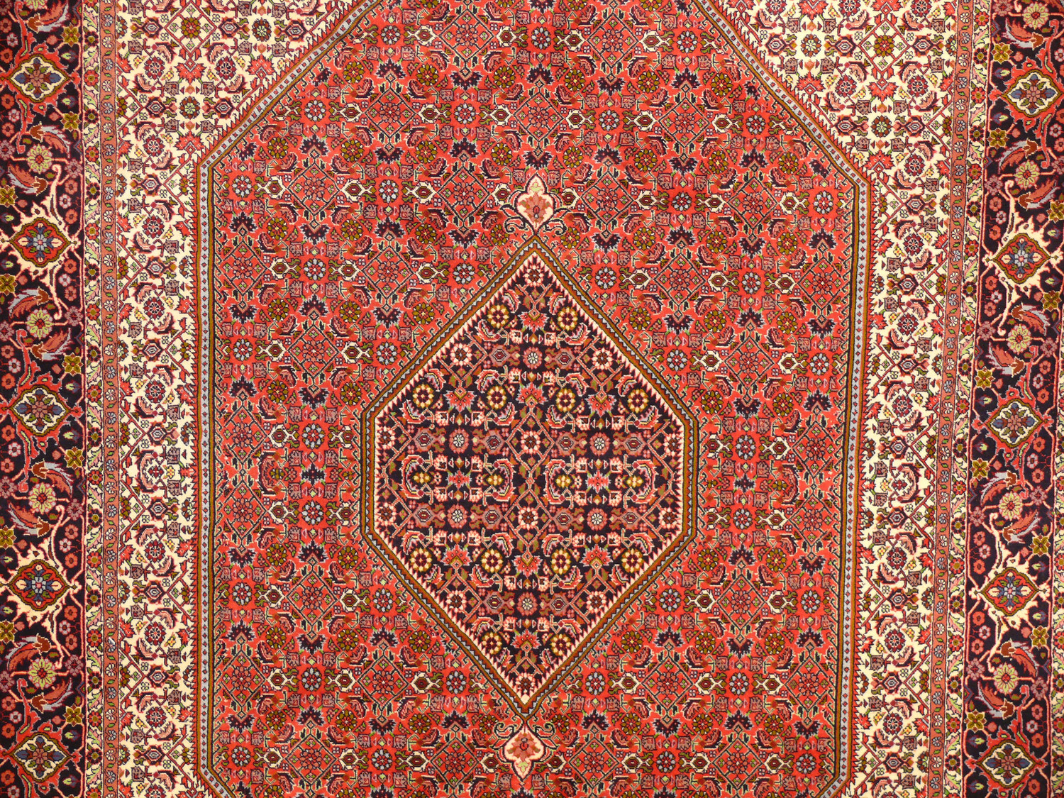 6'7 x 9'9 Persian Bijar Iron Rug 1
