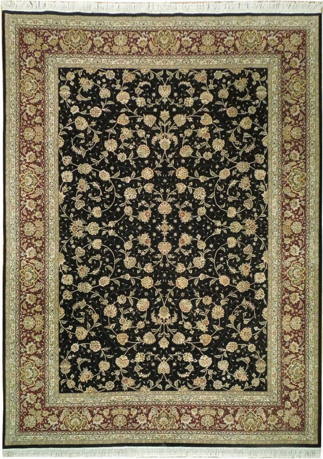 9 x 12 Oriental Tabriz Wool & Silk Rug