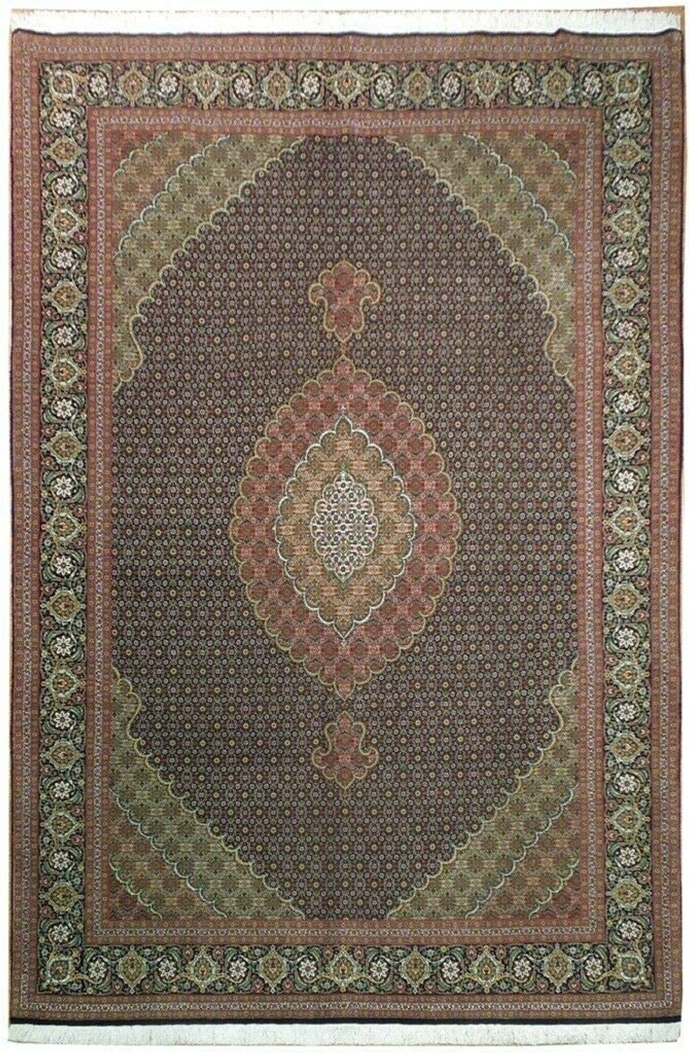 7 x 10 Persian High End Tabriz Mahi 50 Raj Rug | Wool & Silk