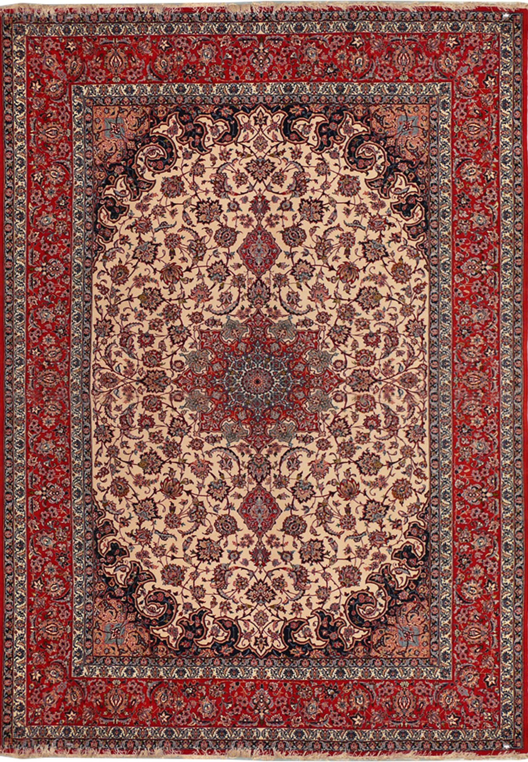 8'2 x 11'6 Premium High End Persian Isfahan Wool & Silk Rug - Rugs.net