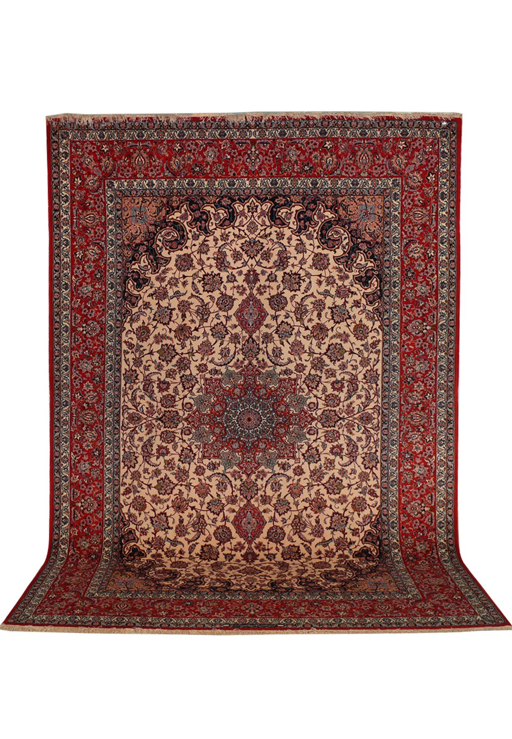 8'2 x 11'6 Premium High End Persian Isfahan Wool & Silk Rug