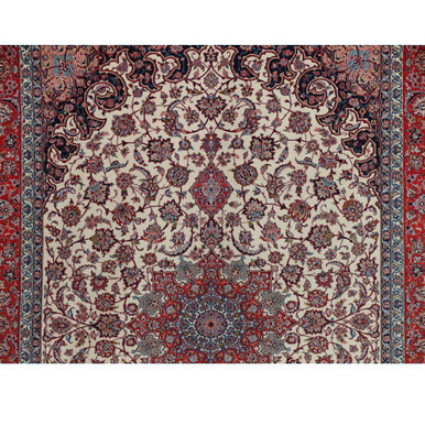 8'2 x 11'6 Premium High End Persian Isfahan Wool & Silk Rug