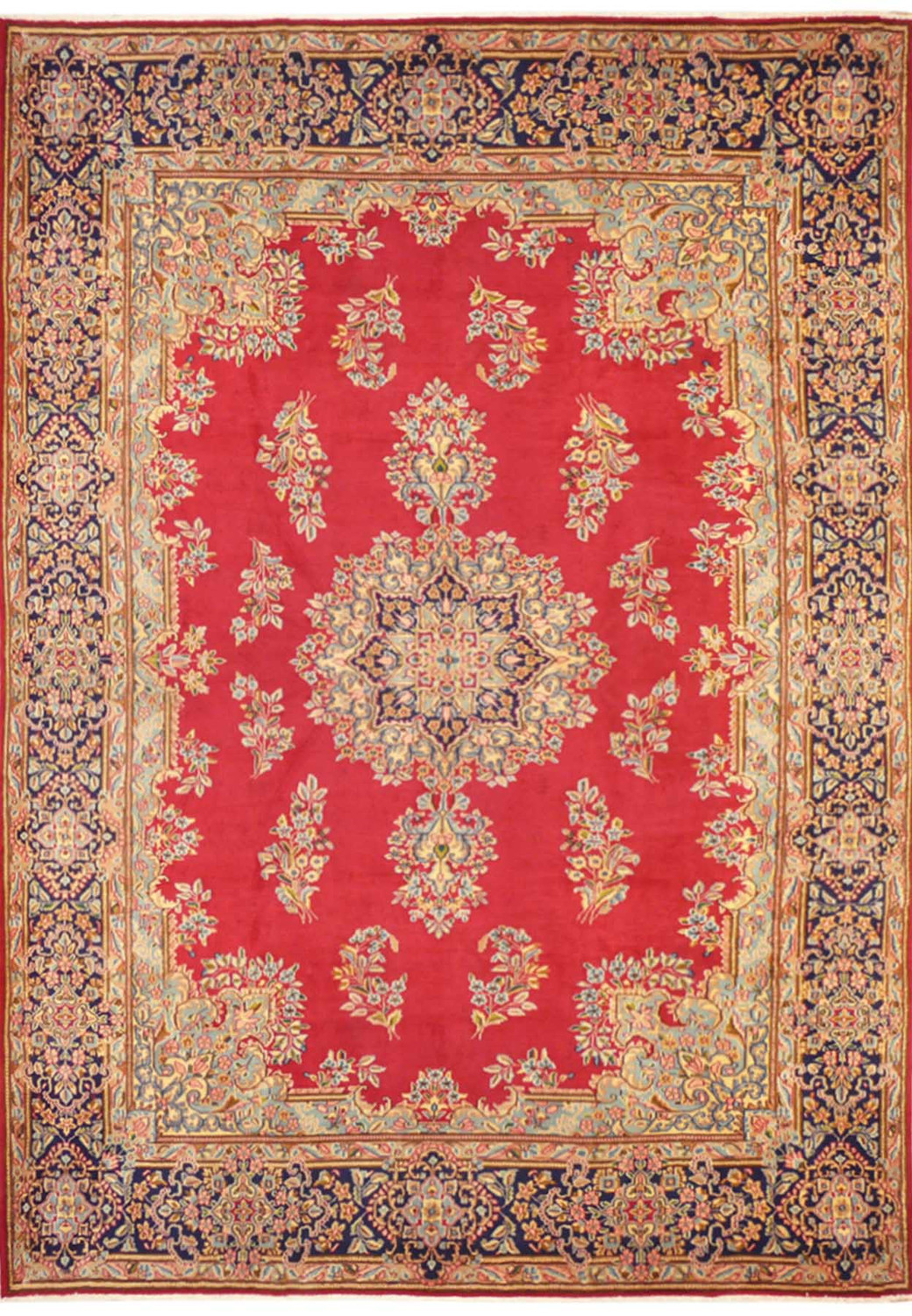 10 x 13 Floral Persian Kerman Rug