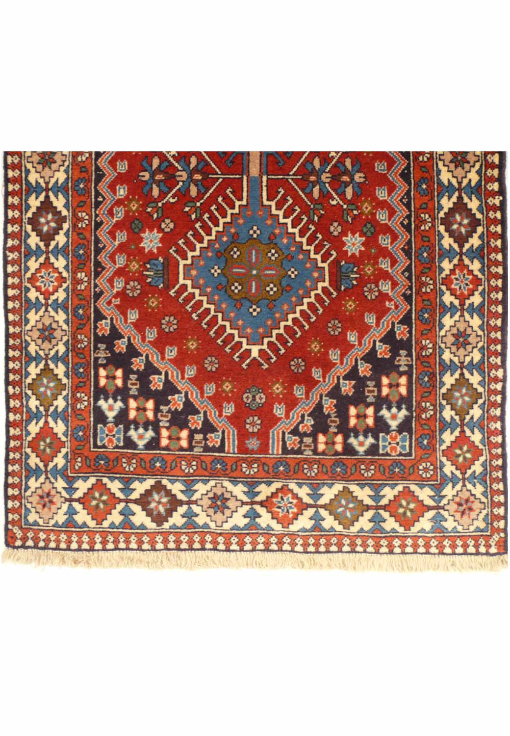 3 x 14 Persian Geometric Yalameh Rug | High End Soft Wool