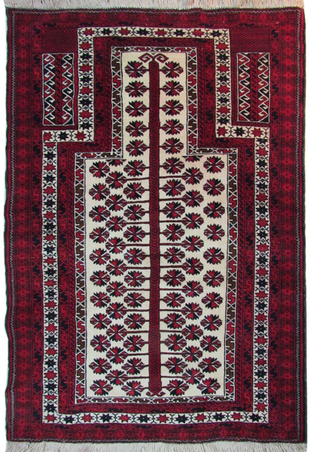 3'3" x 4'8" Persian Baluch Tribal Rug