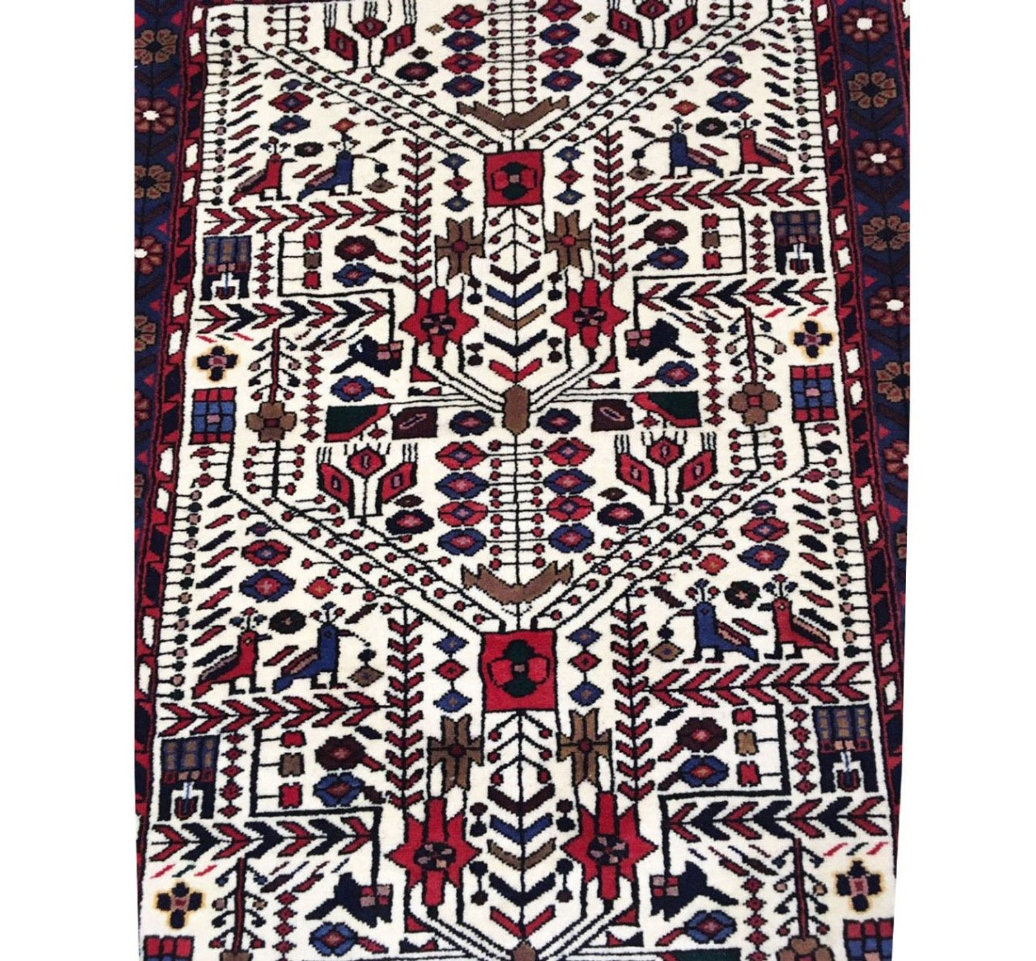 3'6 x 5'2 Antique Persian Rudbar All Over Design Rug