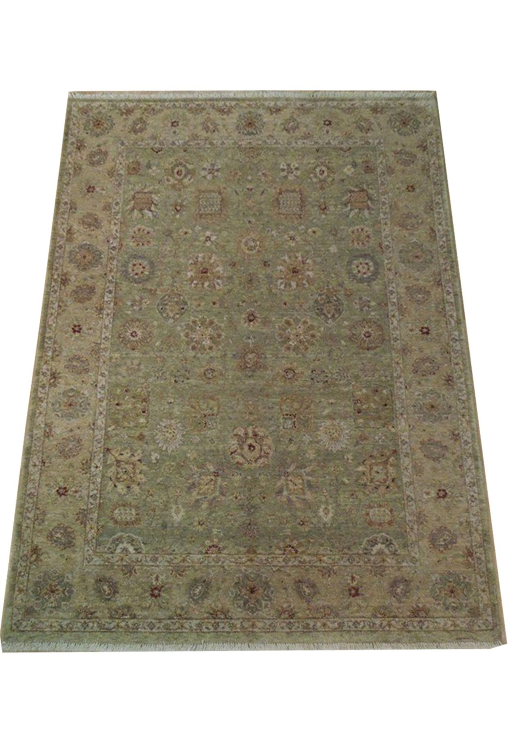 6' x 9' Transitional Chobi Vegetable Dyed Rug 9