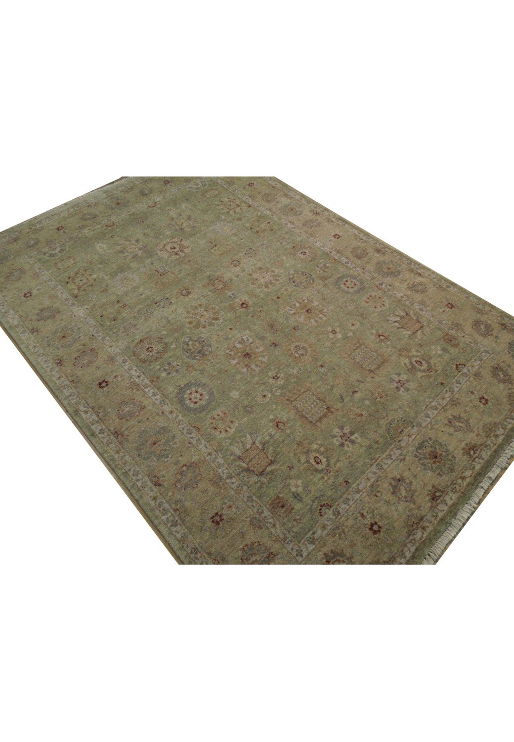 6' x 9' Transitional Chobi Vegetable Dyed Rug 9