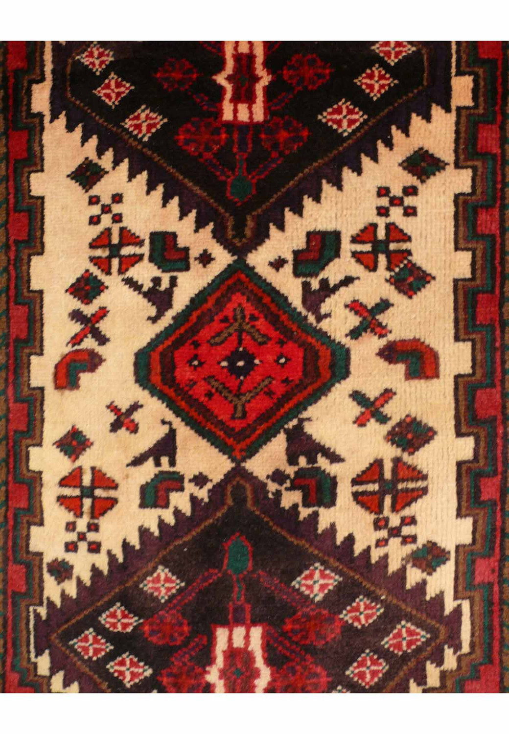 3'3" x 5 Antique Persian Hamedan Rug