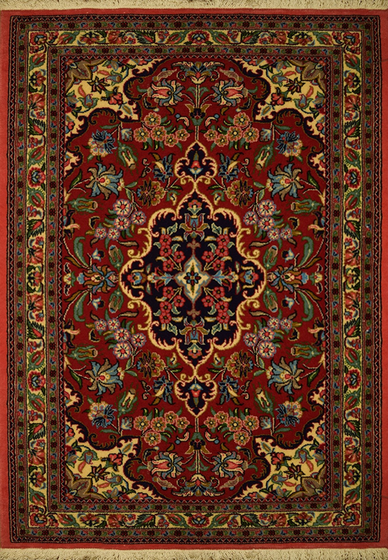 2'6" x 3'8" Persian Qum Kork Rug