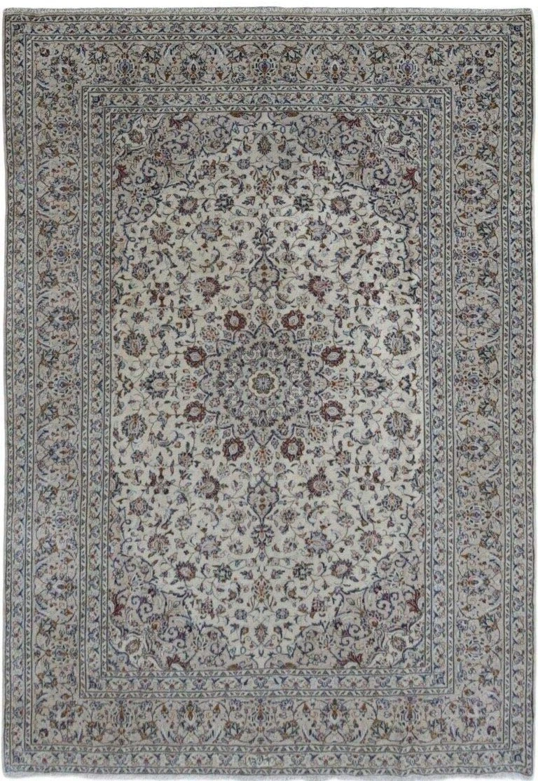 8 x 12 Persian Kashan Rug signed by weaver