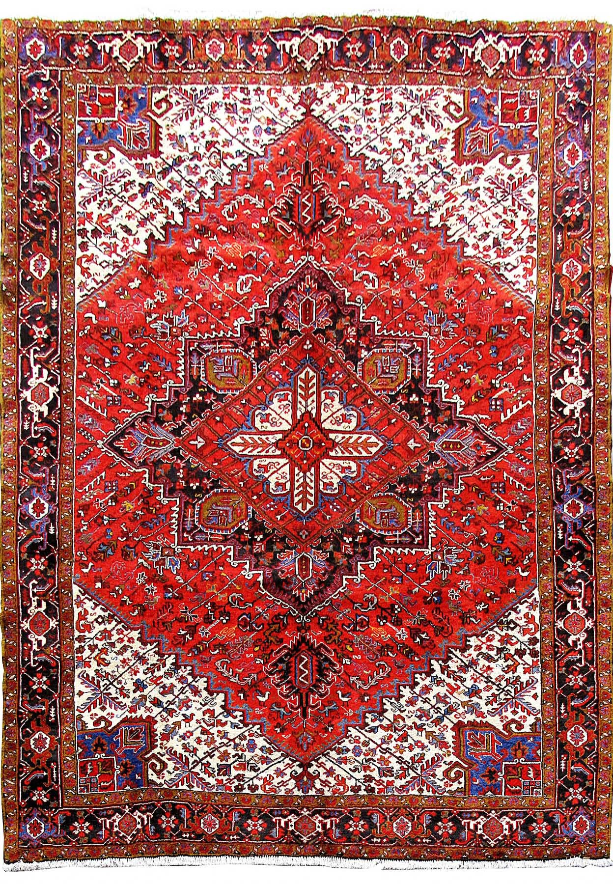 10 x 13 Geometric Persian Heriz Rug