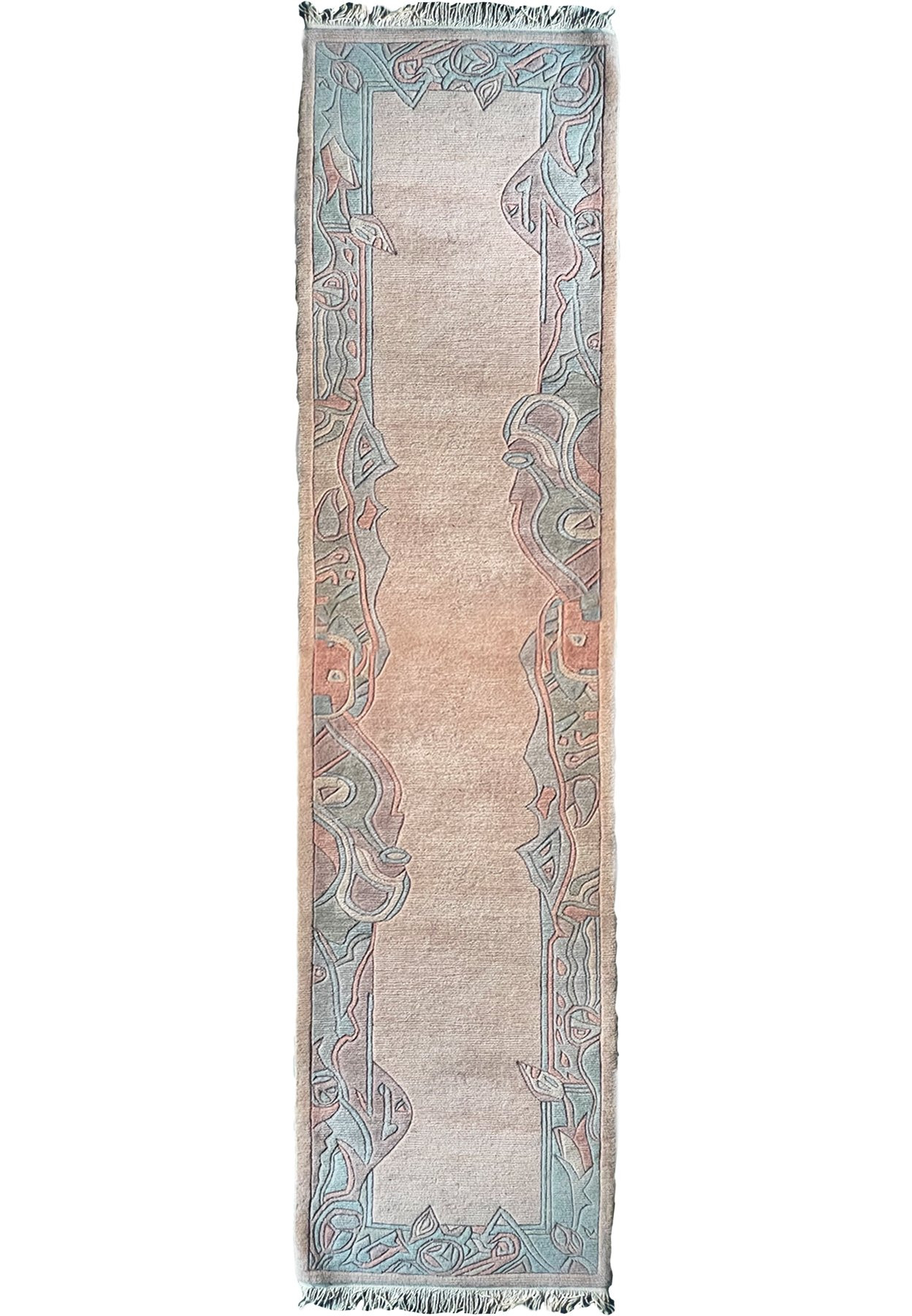 Overall view of the 2'6" x 11'2" Modern Nepali Runner Rug showcasing its contemporary design.